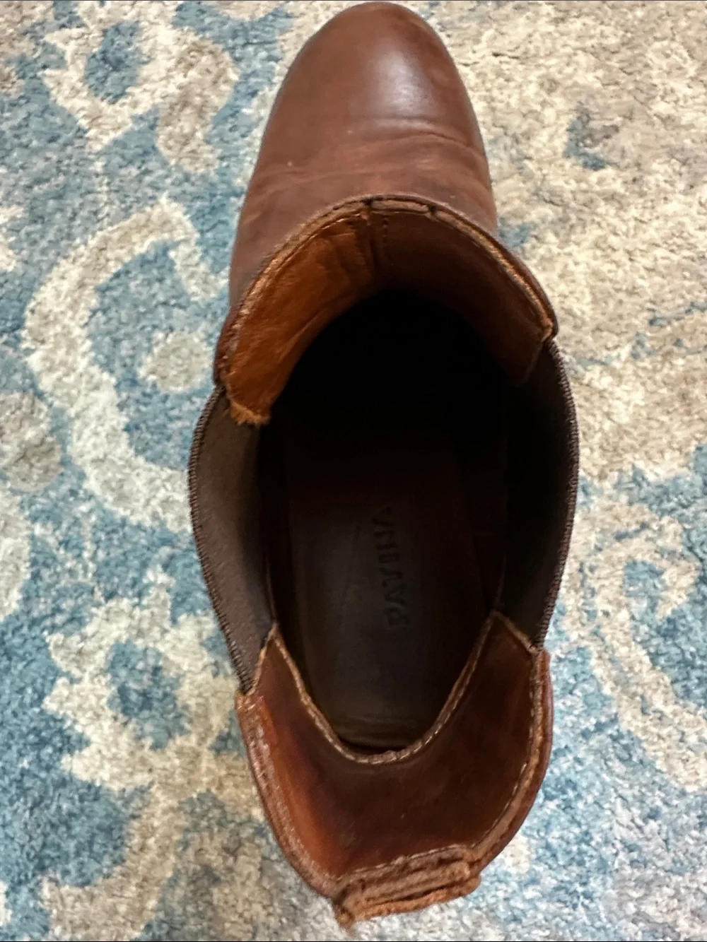 Men's Patina Brown Leather Slip-On Chelsea Boots